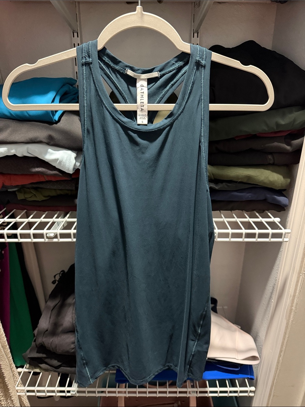 Athleta Deep Teal Racerback Performance Tank